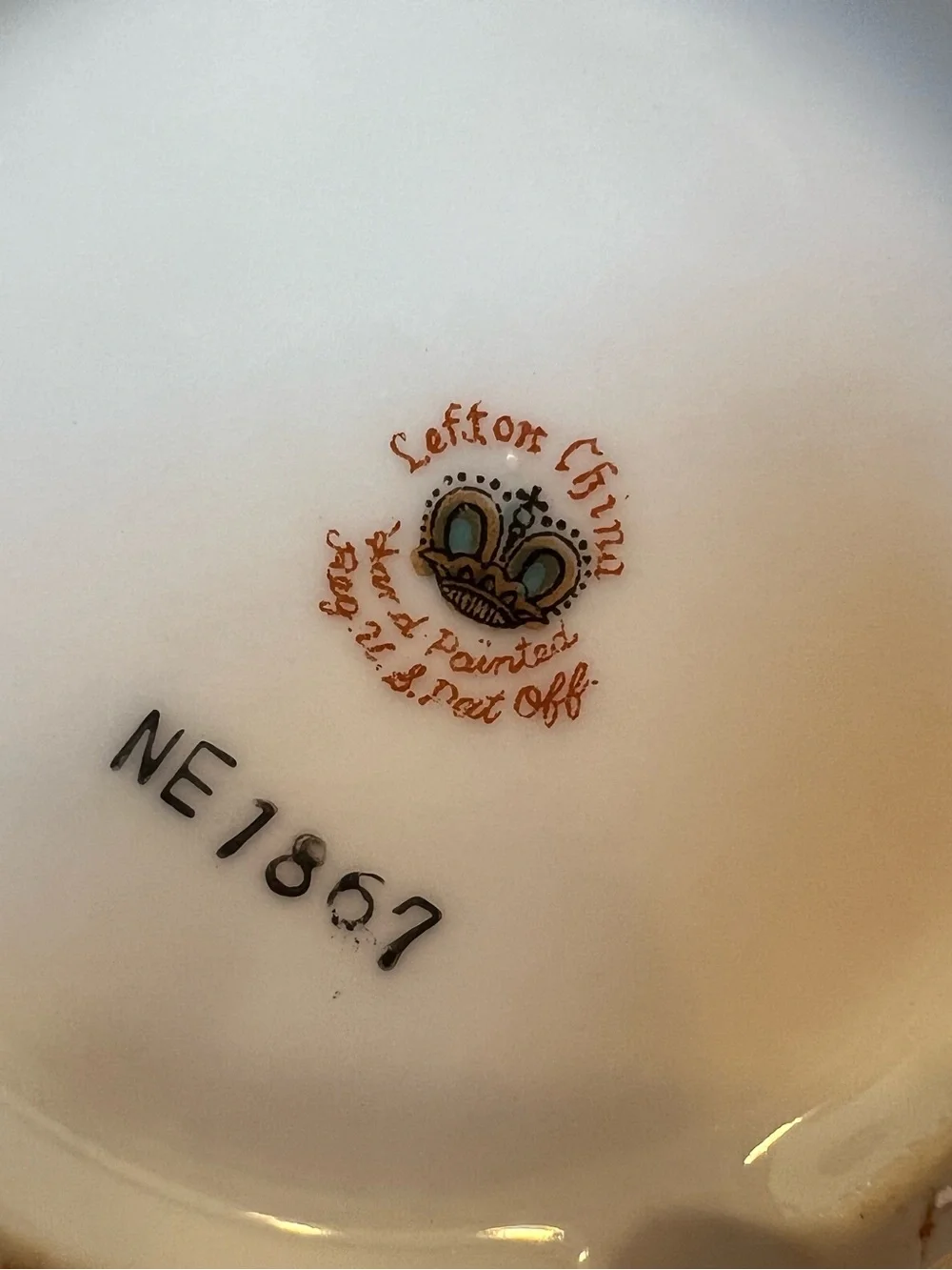 Lefton Gold Floral Porcelain Creamer and Sugar Set